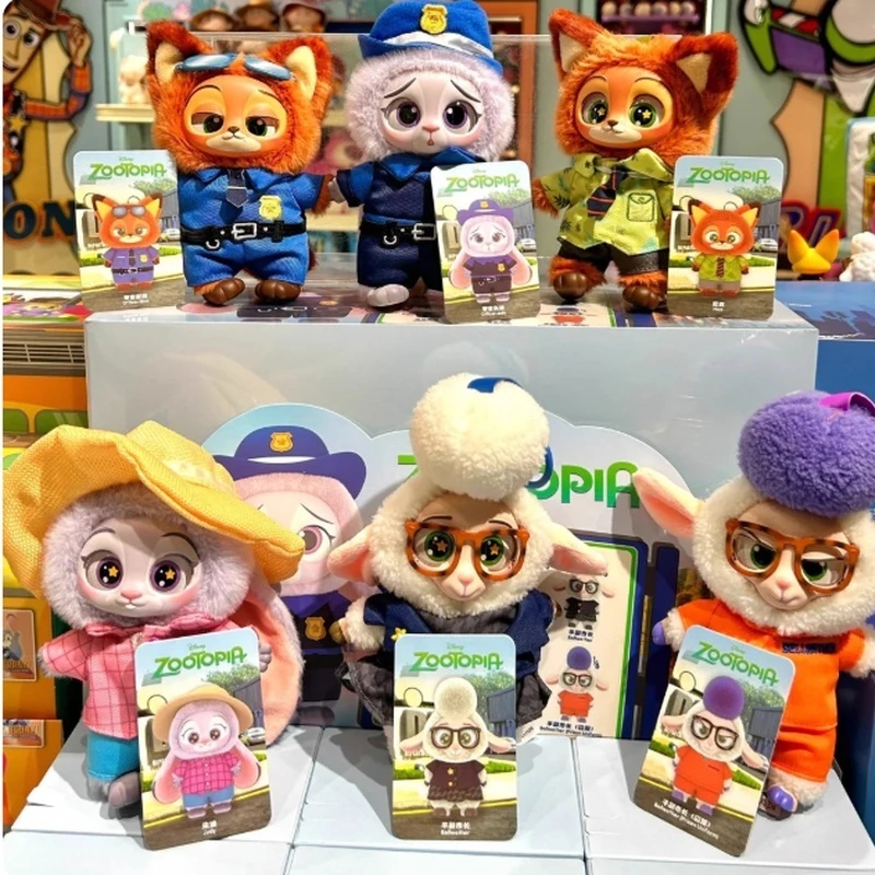 

New Gift Genuine Zootopia Vinyl Series Blind Box Cute Cartoon Character Vinyl Plush Bag Pendant Toy Doll Mystery Box Trendy Toys
