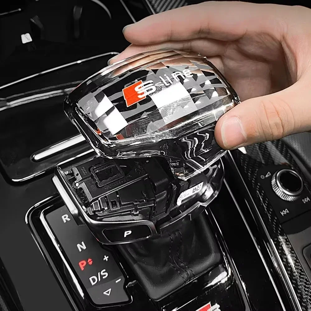 For Audi A4 A5 A6 A7 A8L Q5 Q7 Q8 RS4 RS5 RS6 RS7 S4 S5 SQ5 QS8 C8 S8 Crystal gear head Shift head Transmission handle cover