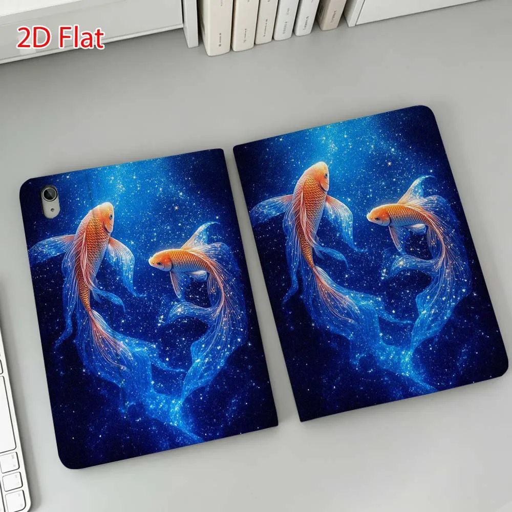 Sea fish art pattern For Apple iPad Pro Mini A16 A17 A14 4 5 6 7 6th 12th 9Gen 12.9 11 13 M4 inch Tablet Case Soft