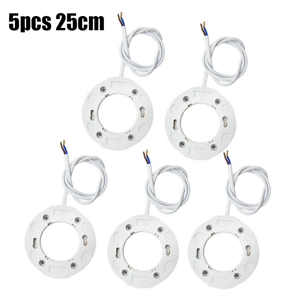 5Pcs GX53 Base Fitting Lamp Holder 12V/85~265V 25CM 50/60HZ For Ceiling Walls Cabinets Showcases Portable Lighting Accessories