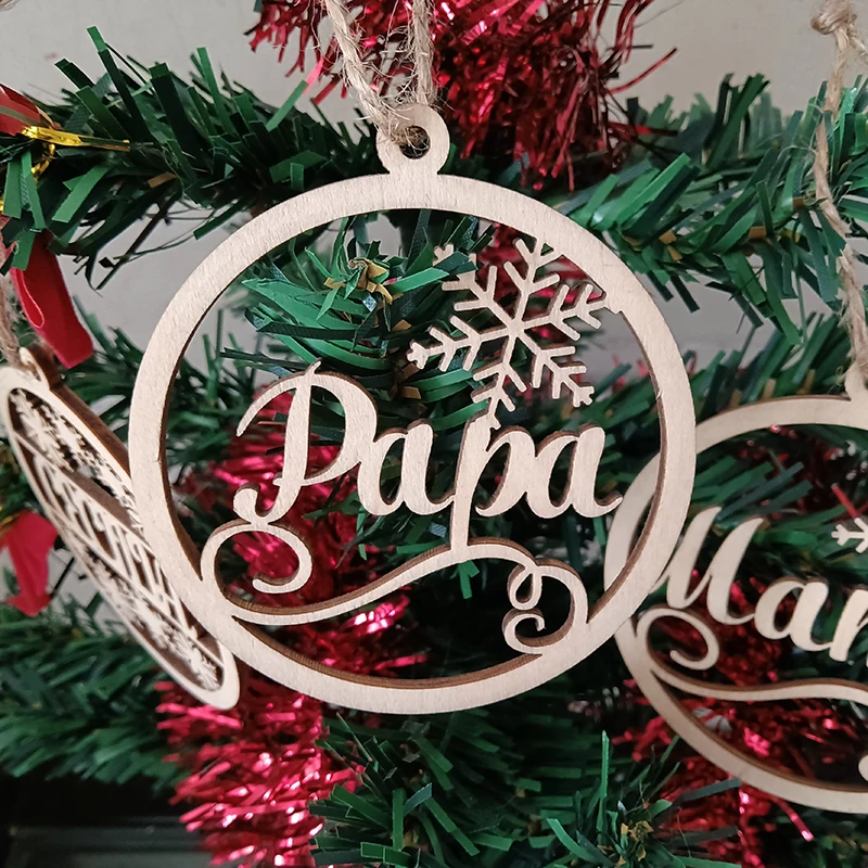 

Personalized Christmas Baubles, Laser Cut Names, Custom Gift Tags, Year and Name Ornament 2023New