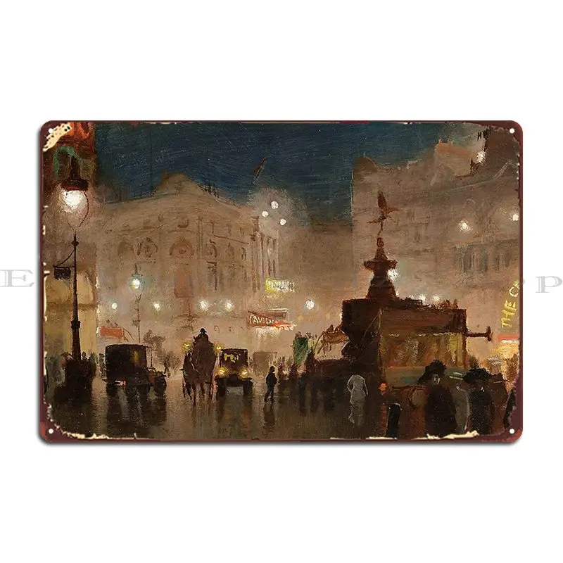 Piccadilly Circus George Hyde Pownall placa de Metal divertida Club Create Club Bar cartel personalizado de estaño