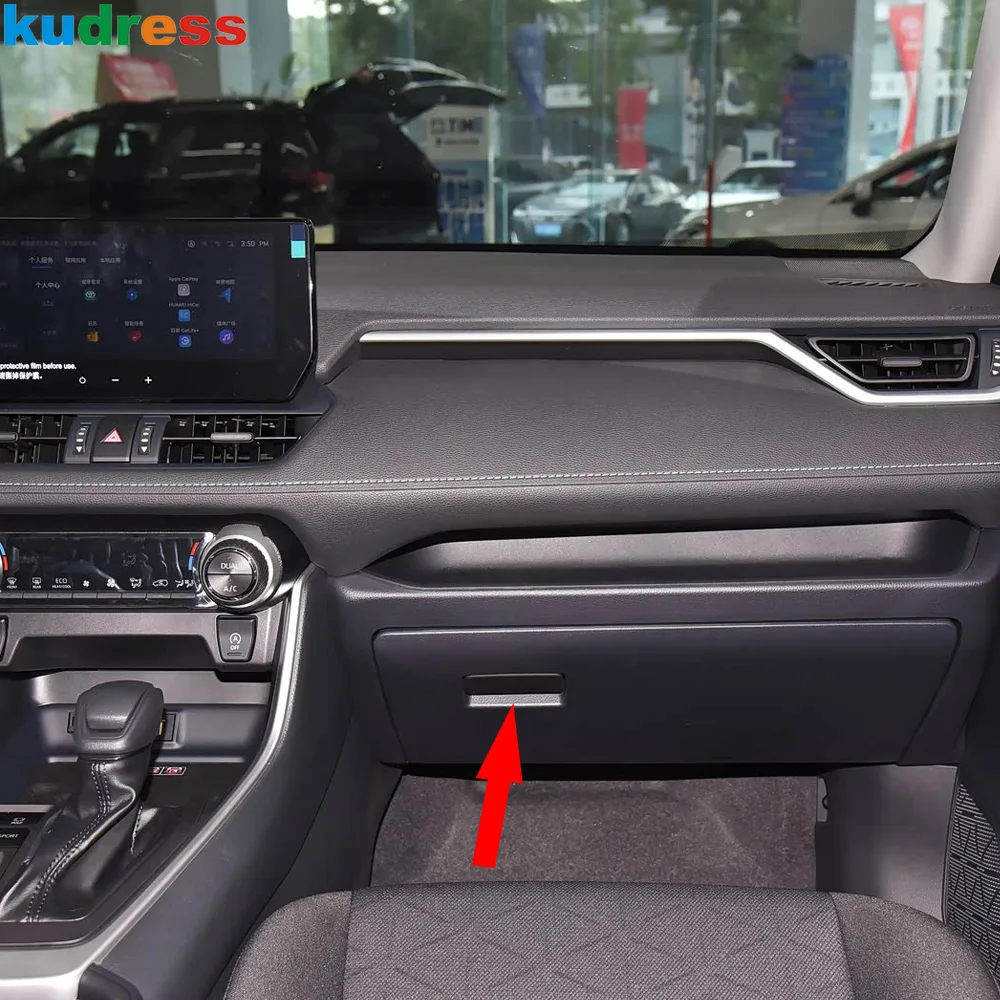 Für Toyota RAV4 RAV 4 2019-2021 2022 2023 2024 Carbonfaser Handschuhfachgriff-Abdeckung Zierleiste Innenraumzubehör