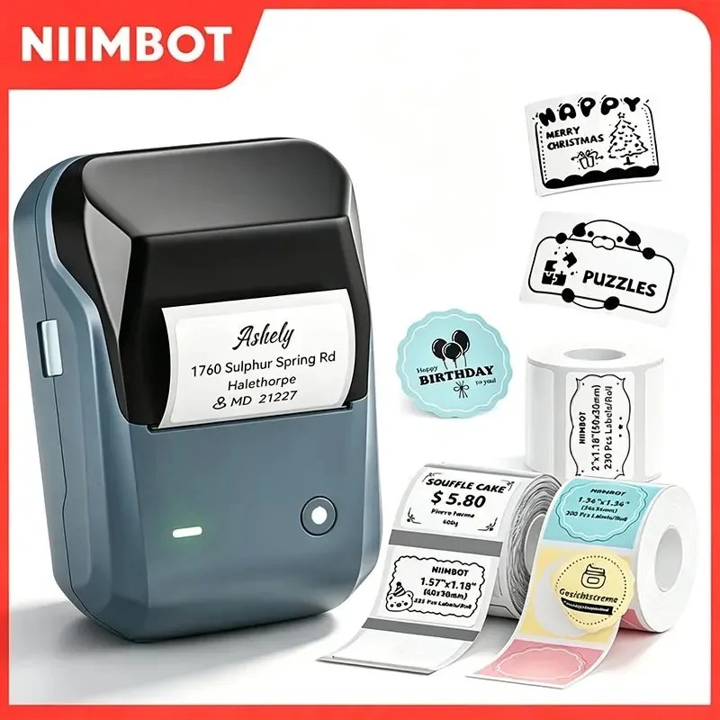 Niimbot B1 Mini Thermal Printer,Portable Bluetooth Label Printer, Thermal Label Maker Machine For Home,School,Office,Retail