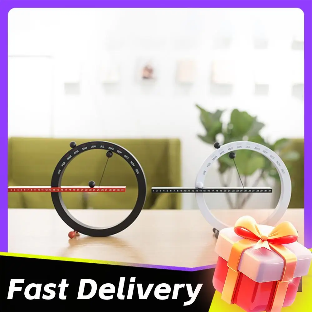 

Вечный календарь с магнитным шаром, креативные украшения, настольный минималистичный домашний декор, новинка, настольный календарь для дома, гостиной