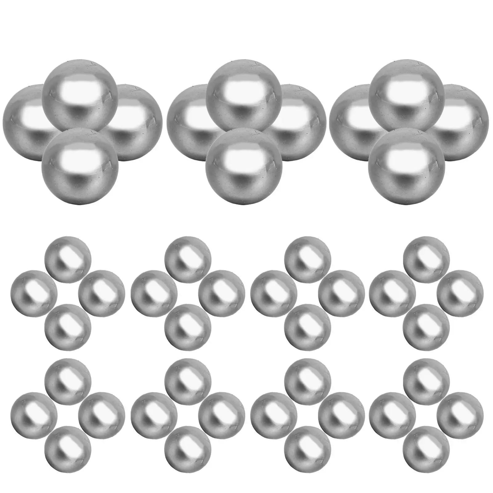 50Pcs Precision Steel Bearing Balls Stainless Steel Solid Ball Bearings Polished High Strength Replacement for Engineering