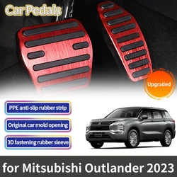 Stainless Steel Car Foot Pedals for Mitsubishi Outlander PHEV GM 2022 2023 Accessories Accelerator Gas Pedals Brake Pedal Cover