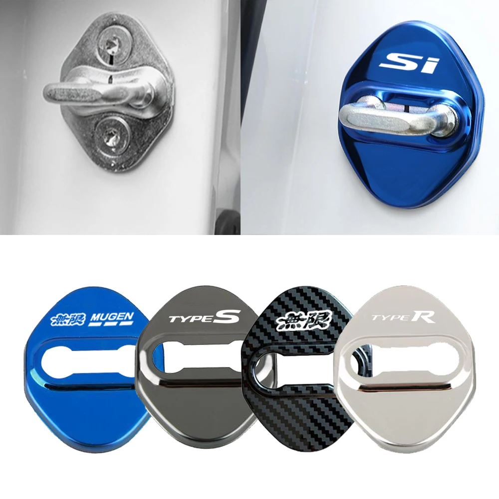 

4pcs Car Door Lock Buckle Protection Cover Anti-rust Waterproof for Honda Civic Si Type R Mugen 2000 -2012 2013 2014 2015 - 2025
