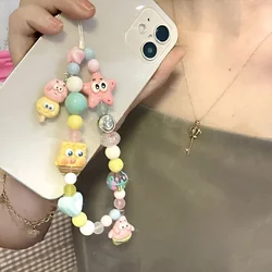 Phone Lanyard Strap Pendant Cartoon Anime Bag Decor Charm Chain Women Car Keyring Portable Wrist Strap