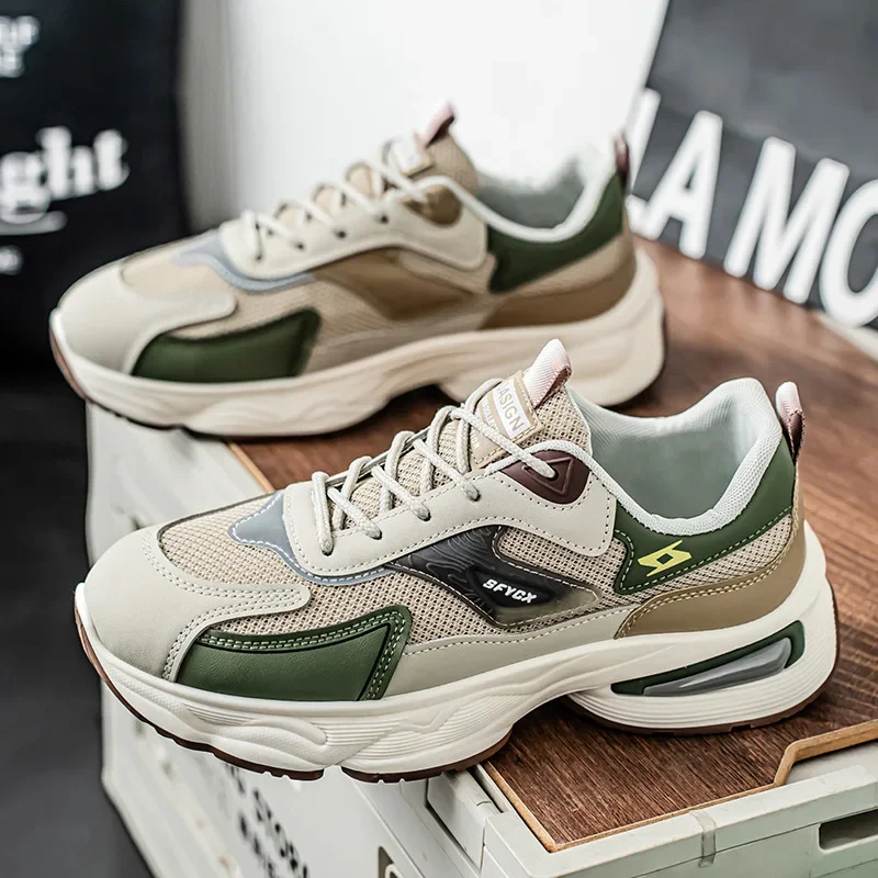 2025 Men Walking Shoes Flat Outdoor Jogging Mesh Sports Breathable Wear-resistant Comfortale Casual Tennis Shoes for Men