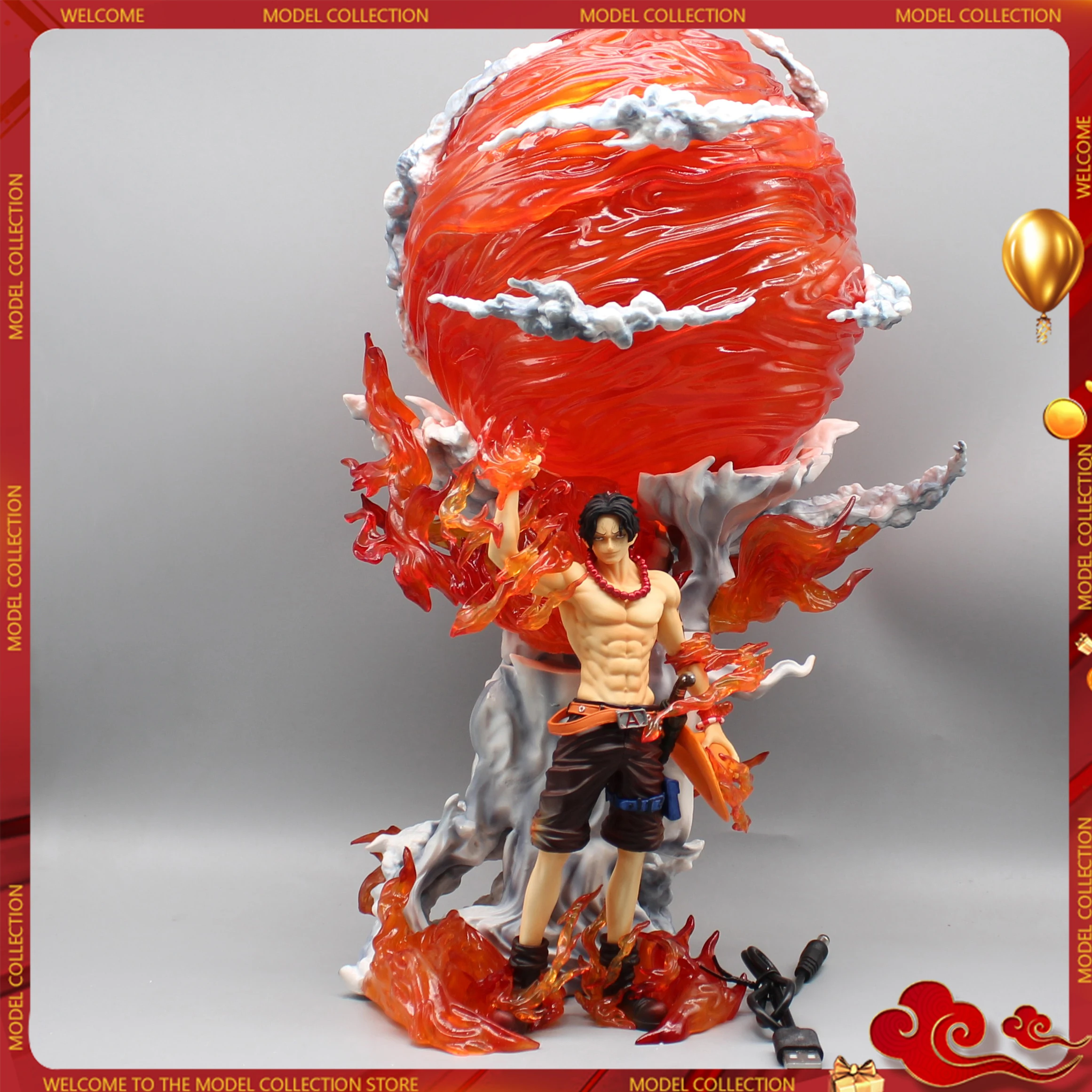 

One Piece Ace Figures Gk Fire Fist Portgas·D· Ace Action Figures Pvc Model Statue Collection Ornament Toys Birthday Gifts