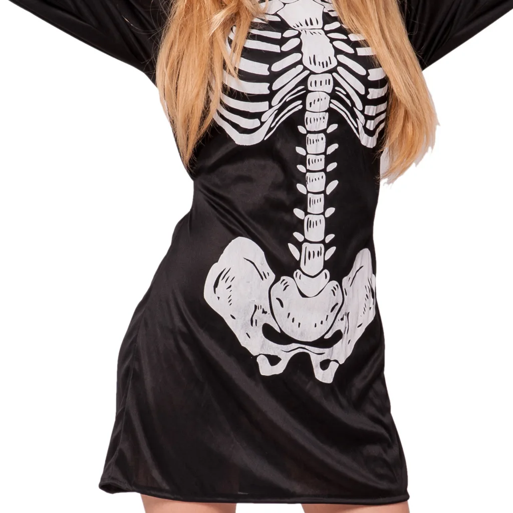 loween Costume da scheletro Abito tutto in uno Cornice terroristica Abiti da fantasma Bla Skeleton Outfit Costume da palcoscenico etnico da donna