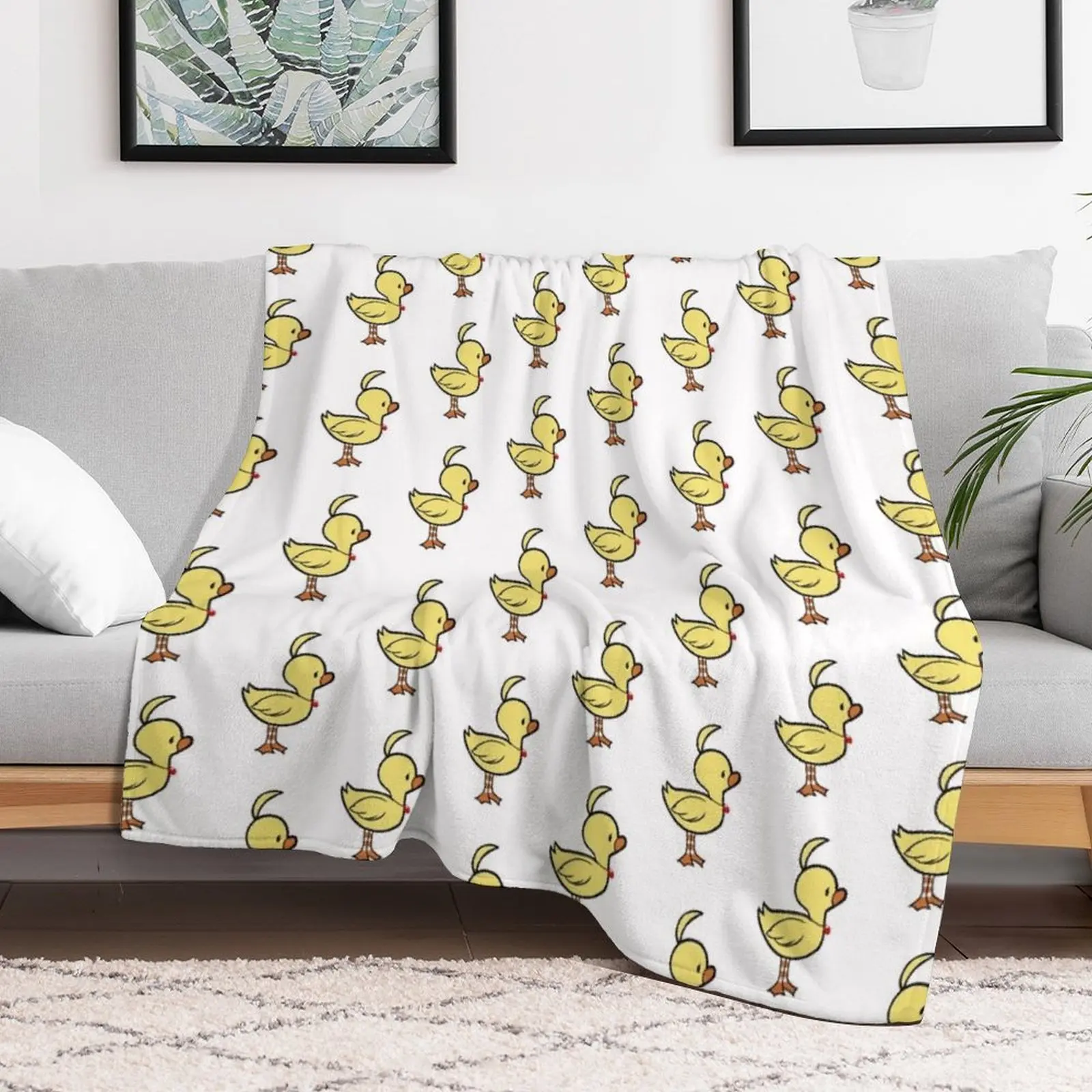 Ahiru Duck Chibi Throw Blanket