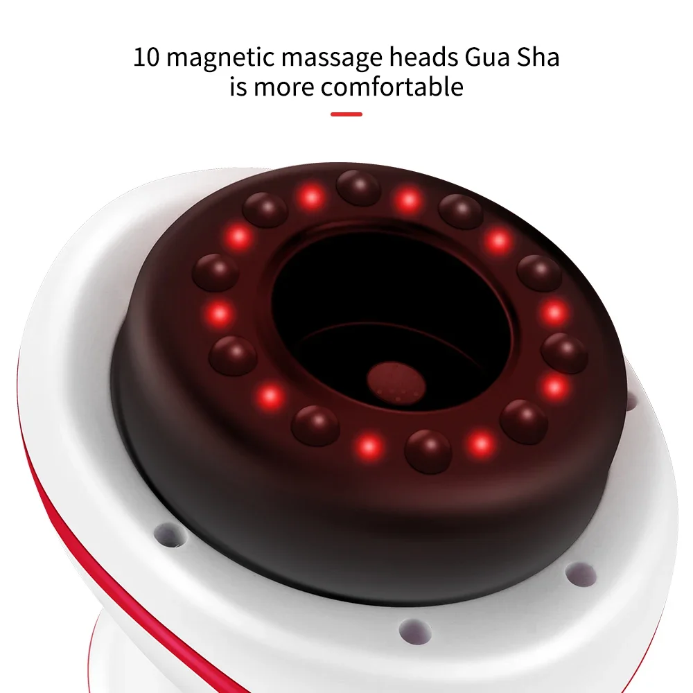 Hause Elektrische Guasha Schaben Massage Schröpfen Körper Massager Vakuum Dosen Saugnapf Heizung Fett Brenner Anti-cellulite-massagegerät