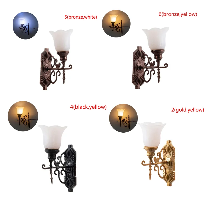 Paisagem Ornamento Light para Mini Dioramas, Model Wall Light, Brinquedos Building Acessórios