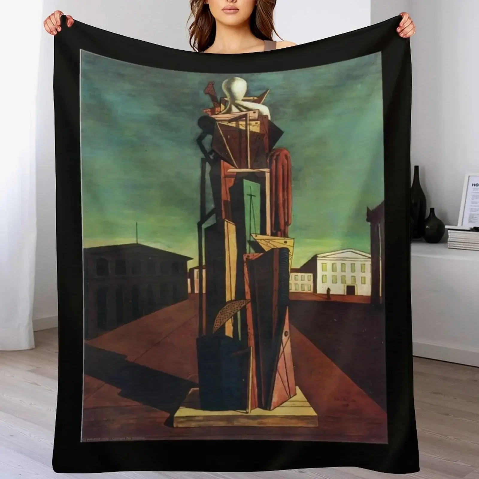 

Giorgio De Chirico Throw Blanket Flannel Fabric Sofa christmas gifts Decoratives Blankets