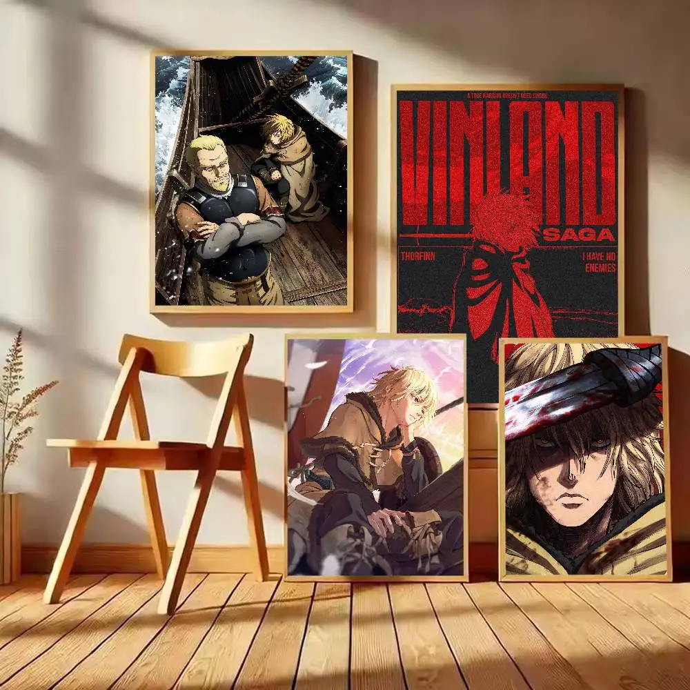 Cool Teenage Comics V-VinlandS Saga Poster Waterproof Anime Posters High Quality Wall Art Print For Room Decor Gift