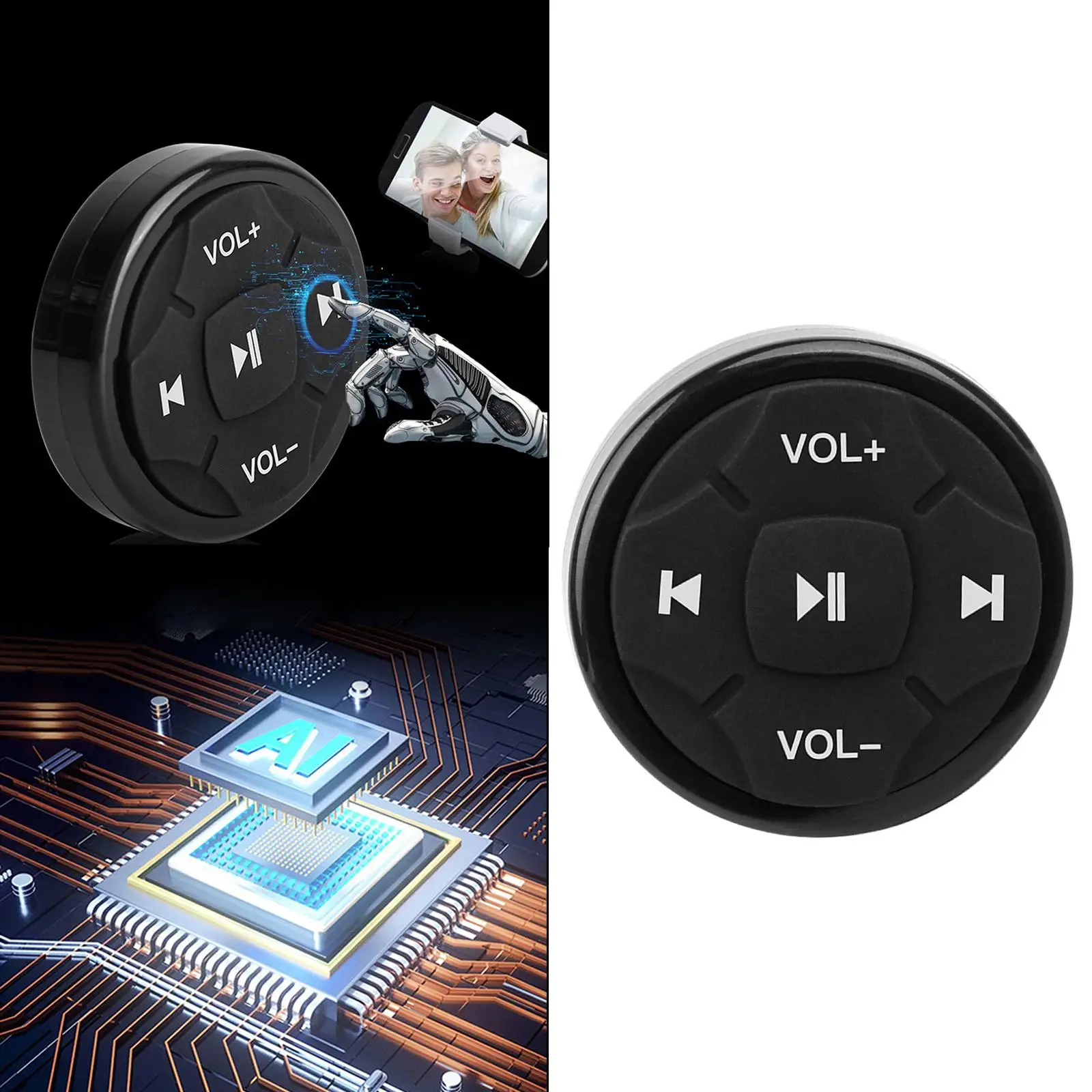 

Bluetooth Media Button Wireless Controller Control Kit for Motorcycle