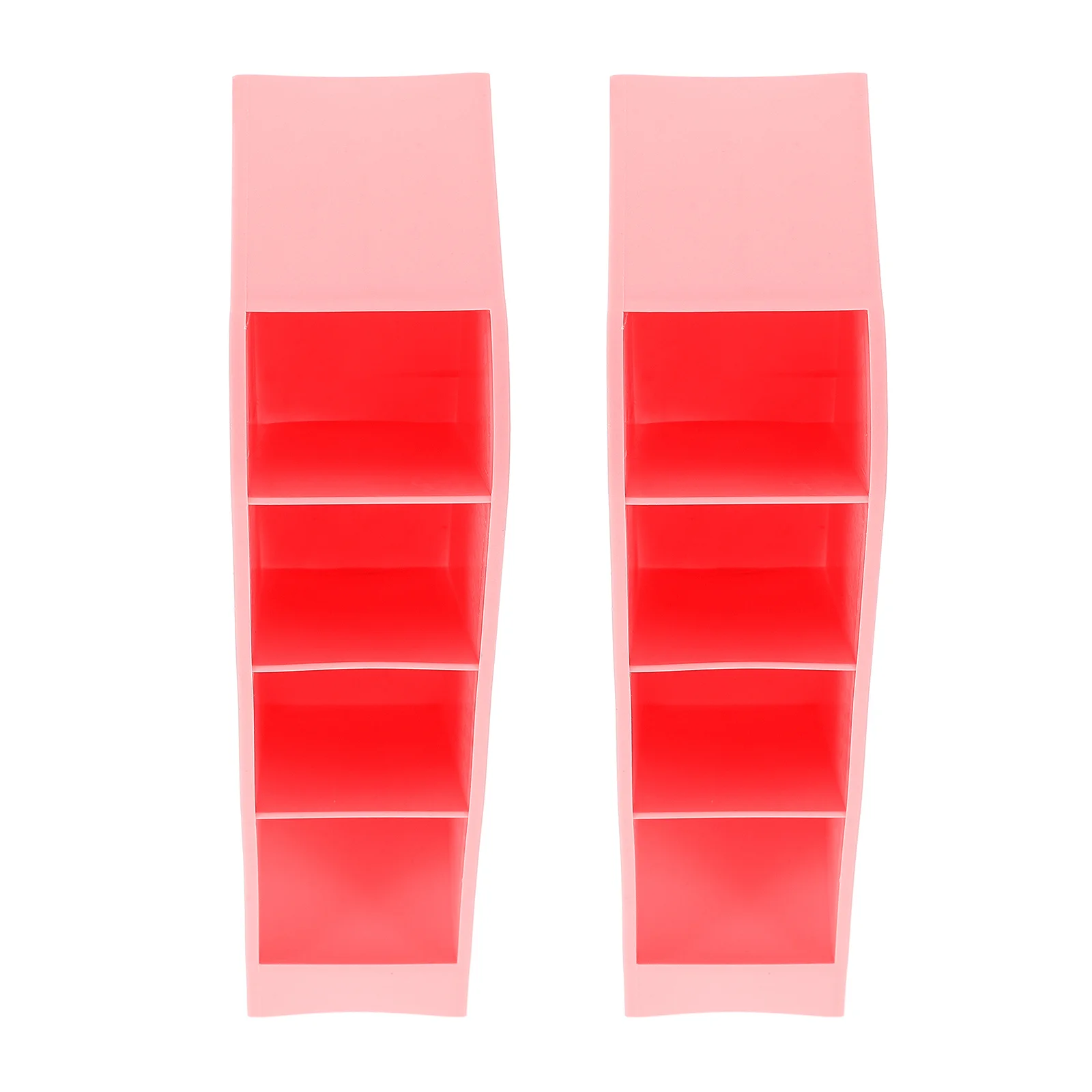 

2Pcs Pen Holder Inclined Desktop Storage Organizer Stationery Multi-Layer Pen Box Makeup Brush Case Office Supplies
