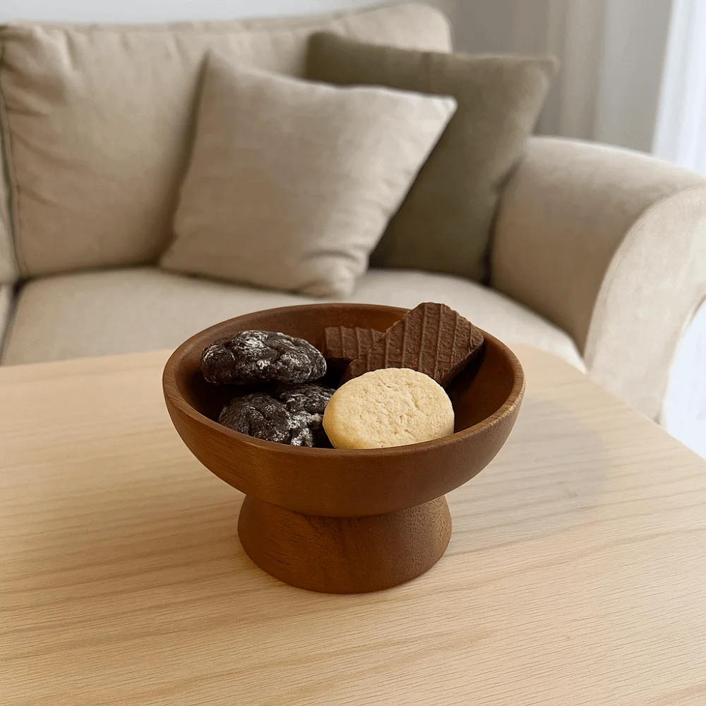 

Retro Wood Jewelry Display Tray Ear Studs Case Tall Tray Jewelry Storage Tray Irregular Shape Dessert Display Frame