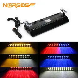 NORGOS Police Lights for Car Flashing lights Strobe flasher Bar LED Emergency Beacon Warning Lamp Truck for BMW Volkswagen Golf