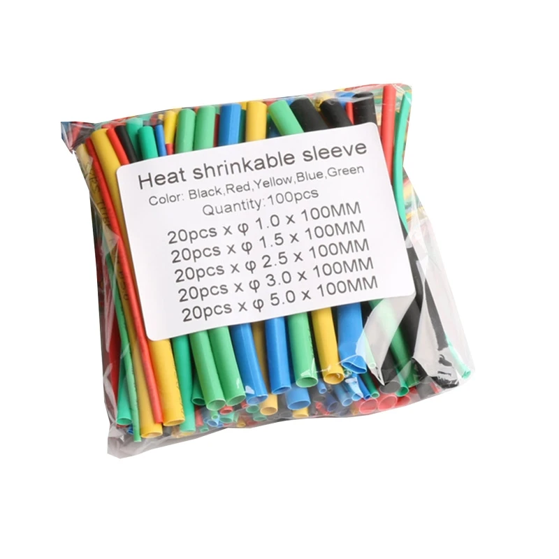 

100 Pcs Heat Shrink Tube Kit Insulation Sleeving Electrical Wire Cable Wrap Assortment Kit with for Case Shrink Ratio 2: JOMD