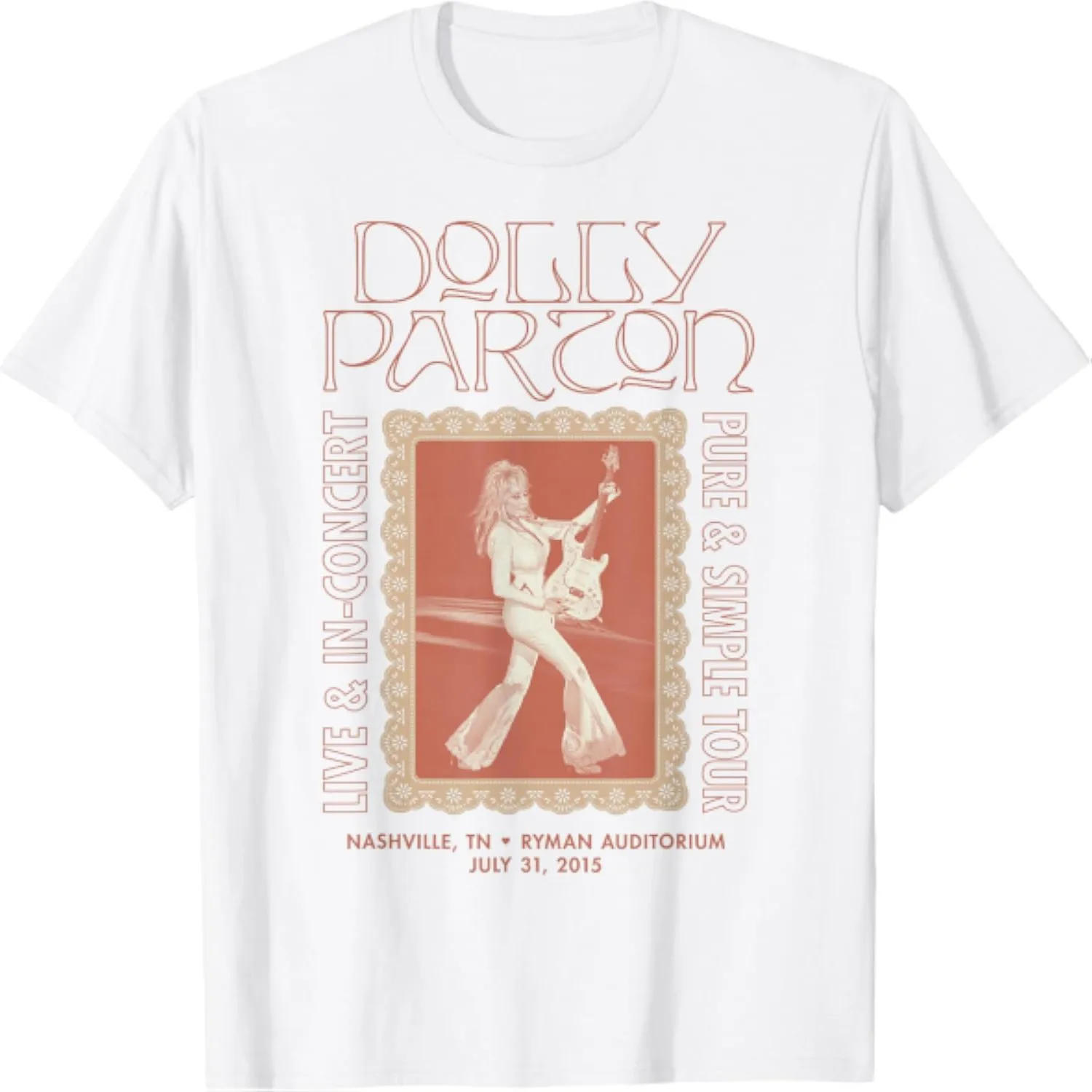 Parton Pure & Simple Tour Live Concert Retro Vintage Poster T-Shirt