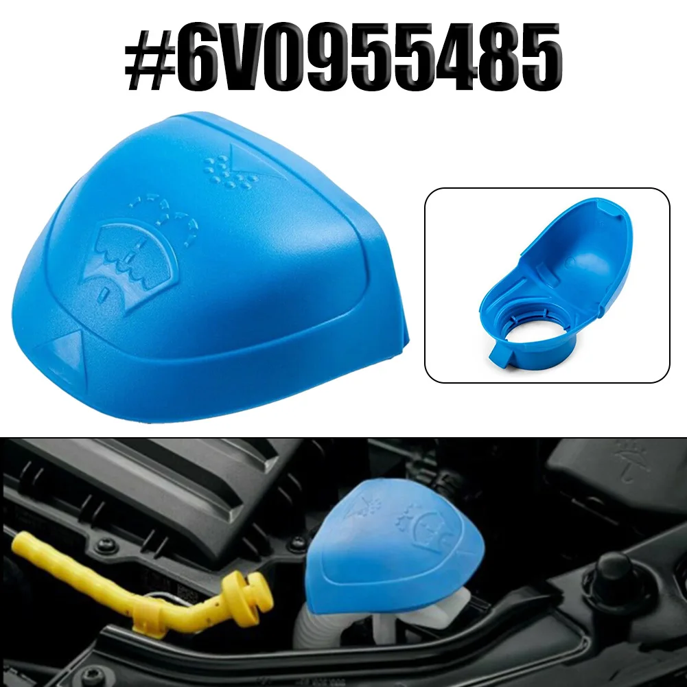 6V0955485 6V0 955 485 Wiper Washer Fluid Reservoir Tank Bottle Cover Cap Lid Plastic Blue For Audi For VW