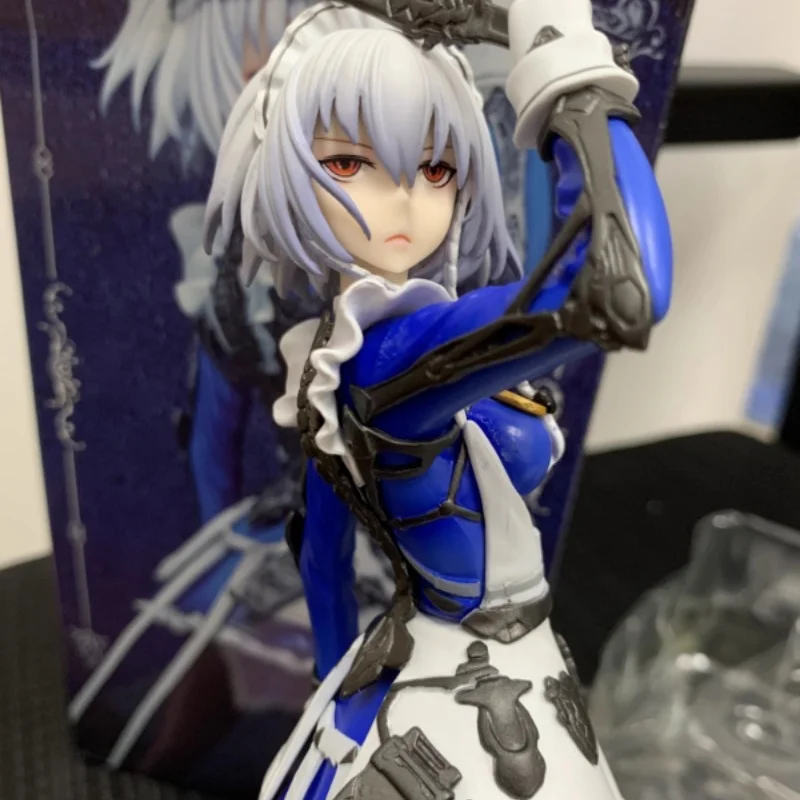 

23 см Touhou Project Izayoi Sakuya Maid Hold A Knife Game Girl Фигурка Модель Мальчик Коллекция Настольное Украшение Орнамент Подарочная Игрушка