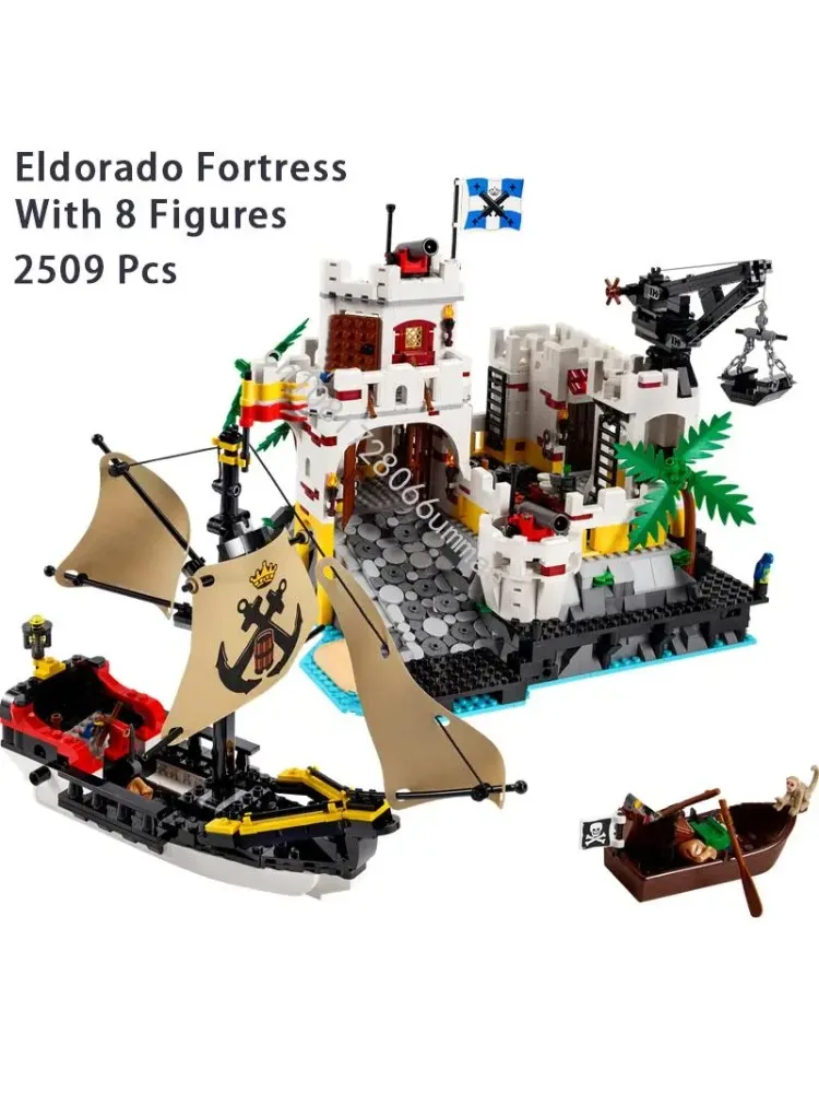 NEW Medieval Pirates Series Eldorado Fortress 10320 Fortress Pirate Barracuda Bay Modular Building Blocks DIY Bricks Toy Gifts