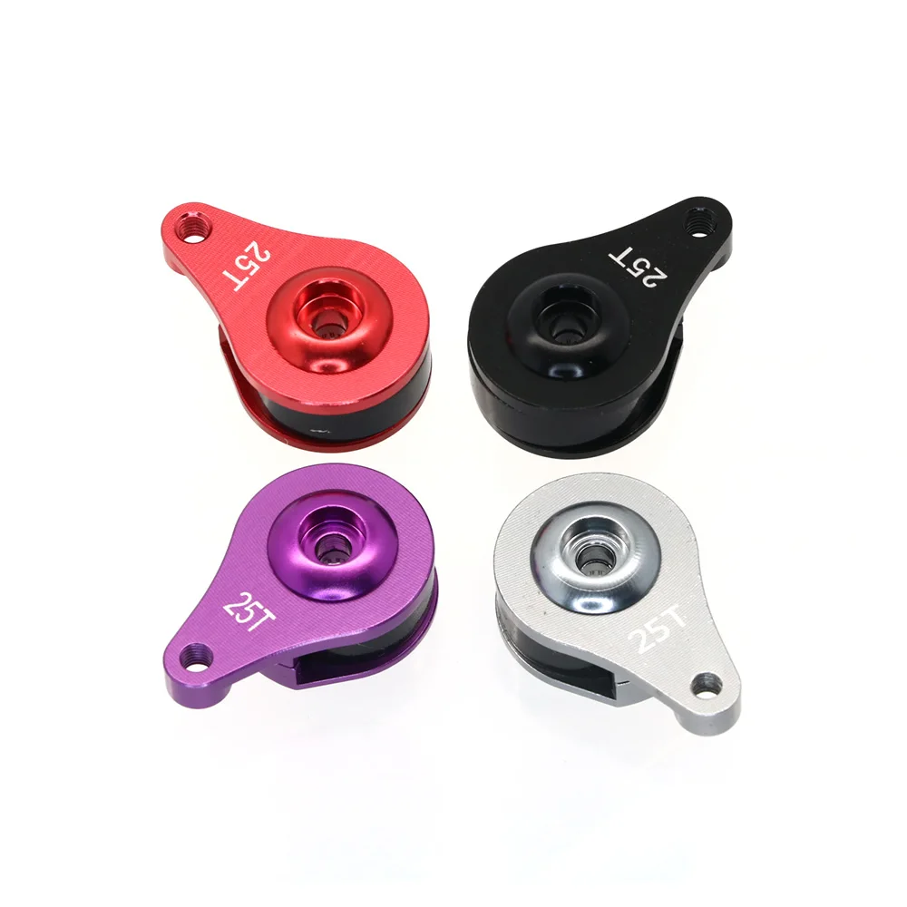 Novo 25t cnc liga de alumínio direção servo braço oscilante chifre para 1/8 1/10 rc rastreador carro barco