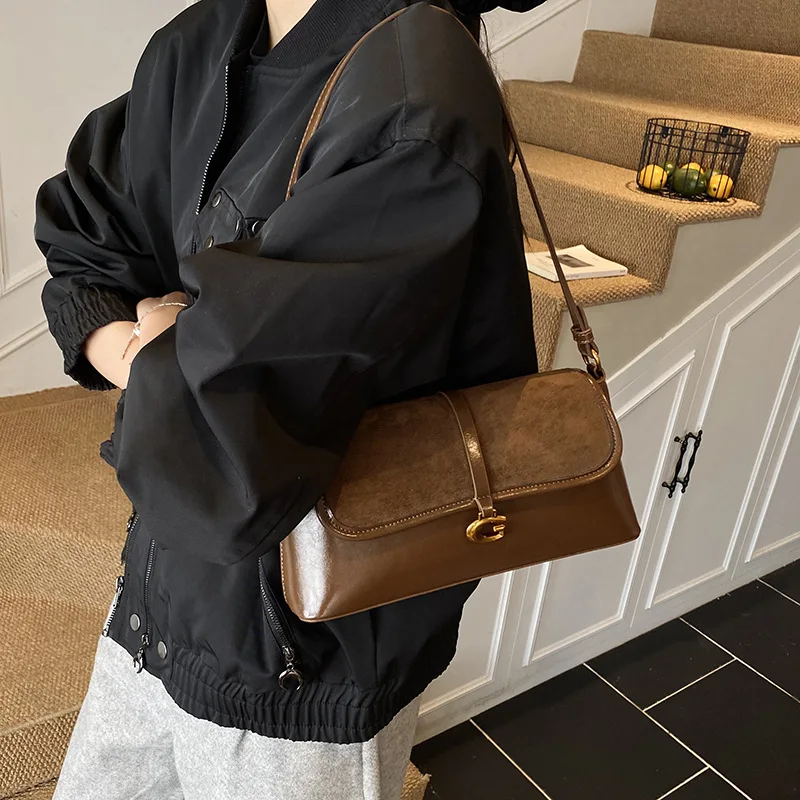 

2025 Fall Designer-Inspired Underarm Shoulder Bag for Women Adjustable Crossbody Strap with Top Handle Work to Weekend Purse