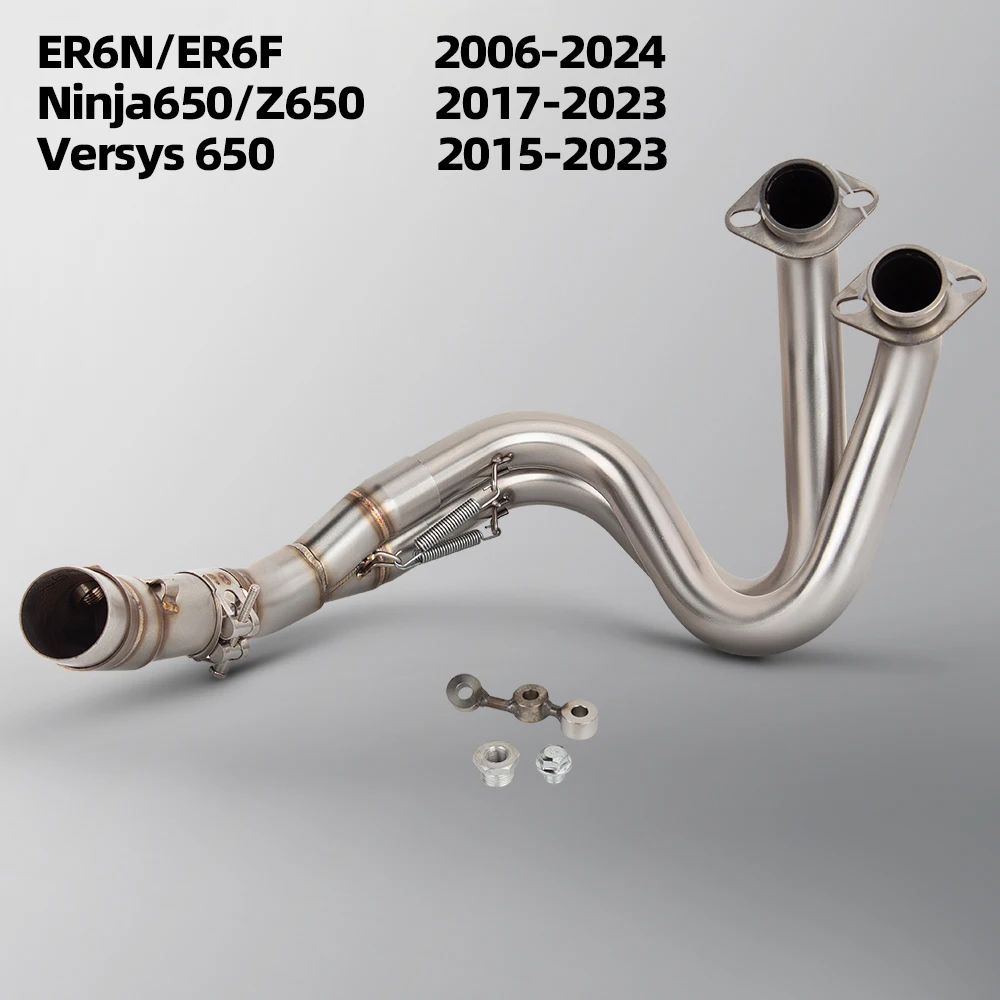 

Z650 exhaust header tube For Kawasaki ER6N ER6F Ninja650 Z650 Versys650 2006-2024 51mm motorcycle escape manifold streetbike kit