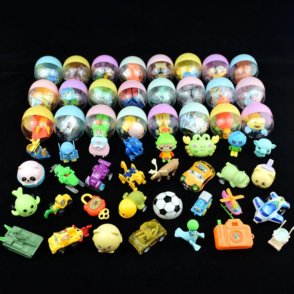 12/30 Pcs 20 Style Toys Capsule Egg Ball Educational Toys Kids Birthday Party Favors Pinata Filler Rewards Giveaway Gifts Bag