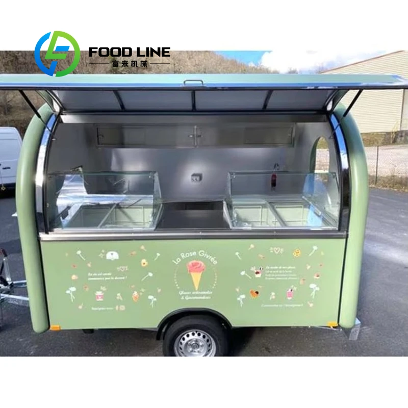

Custom Mobile Food Truck Trailer With Full Kitchen Trailer Pizza Icecream Fast Food Truck Trailer Fully Equipped for Sale