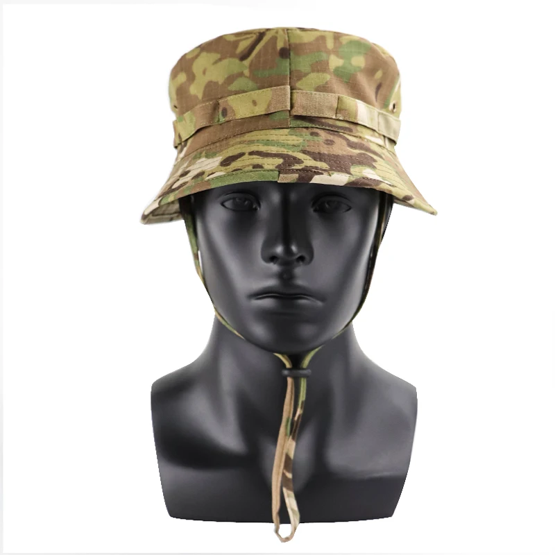 Mężczyźni i kobiety Top Camo letnie dorywczo taktyczne czapki Boonie kamuflaż podróżny kapelusz typu Bucket polowanie wędkarstwo regulowana czapka z