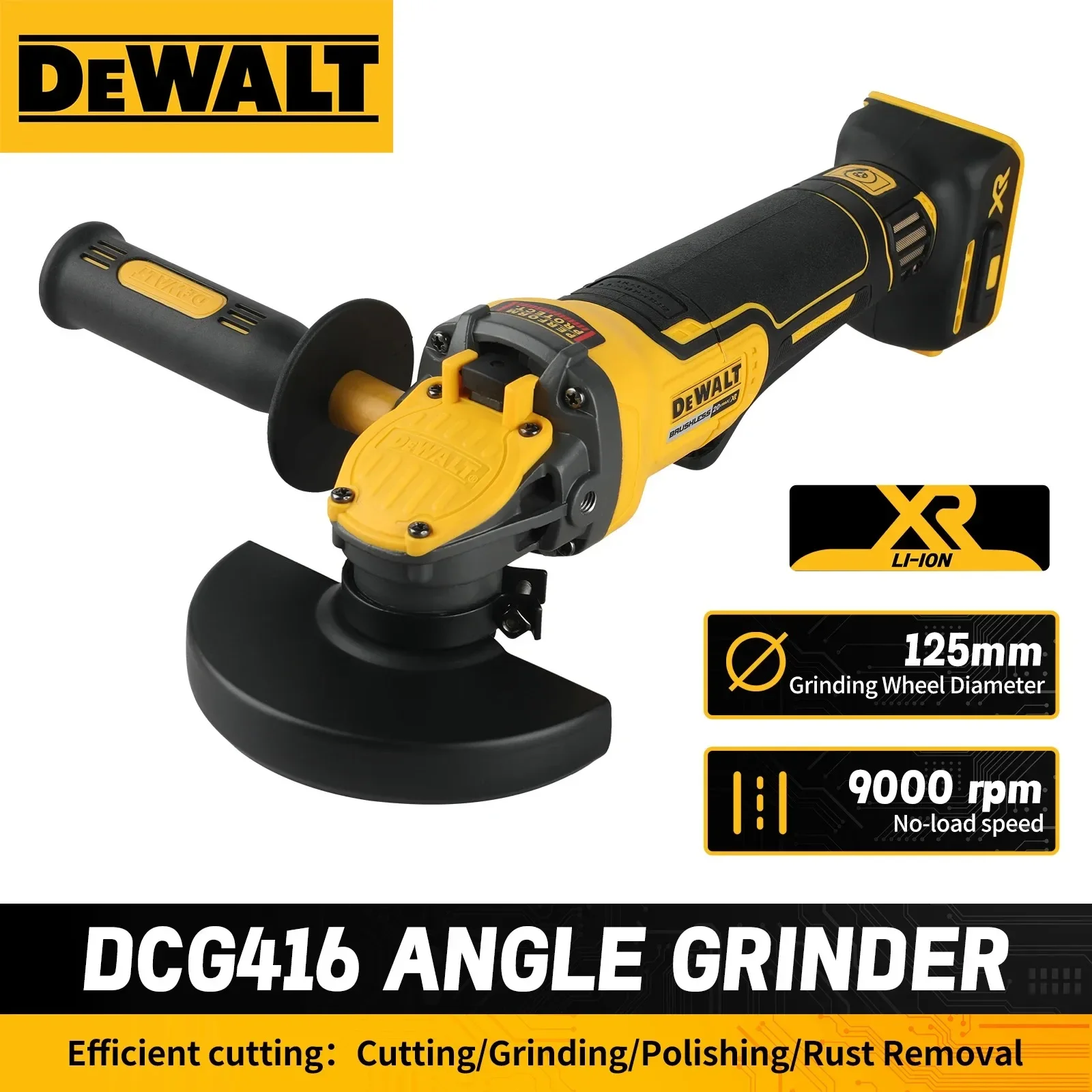 dewalt-gcg405-125mm-100mm-cordless-angle-grinder-brushless-metal-cutter-woodworking-sander-for-dewalt-20v-batteries