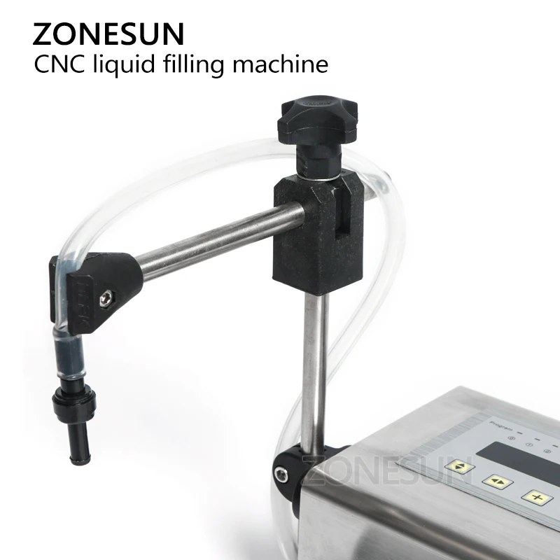 ZONESUN Electrical Liquid Filling Machine Mini Portable Diaphragm Pump Bottle Filler for Water Perfume Beverage Olive Oil GFK180