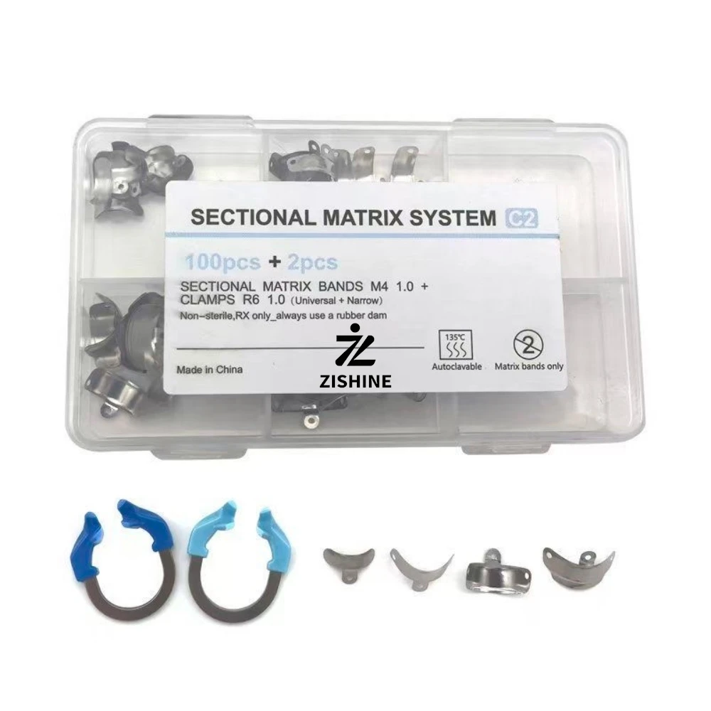 Dental Sectional Contoured Matrix Bands Ni-Ti Separation Clamp Ring Standard Narrow Deep Tip Autoclavable Dentistry Material