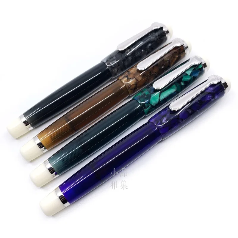 JOWO Nib OPUS 88 Resin Acrylic Fountain Pen OMAR Series Drop in Ink F M B 1.0MM Office Supplies Portable Design for Office Pens