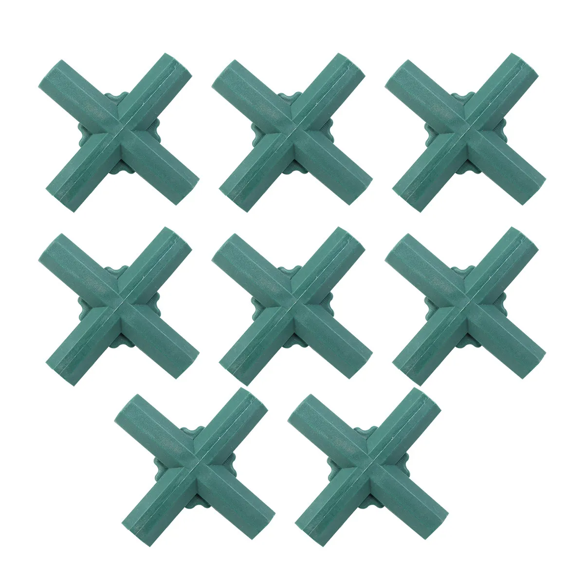 8Pcs Garden Brace Parts Nylon Material Stable Support Five Holes Design 16Mm Dark Bottom Brackets for Garden