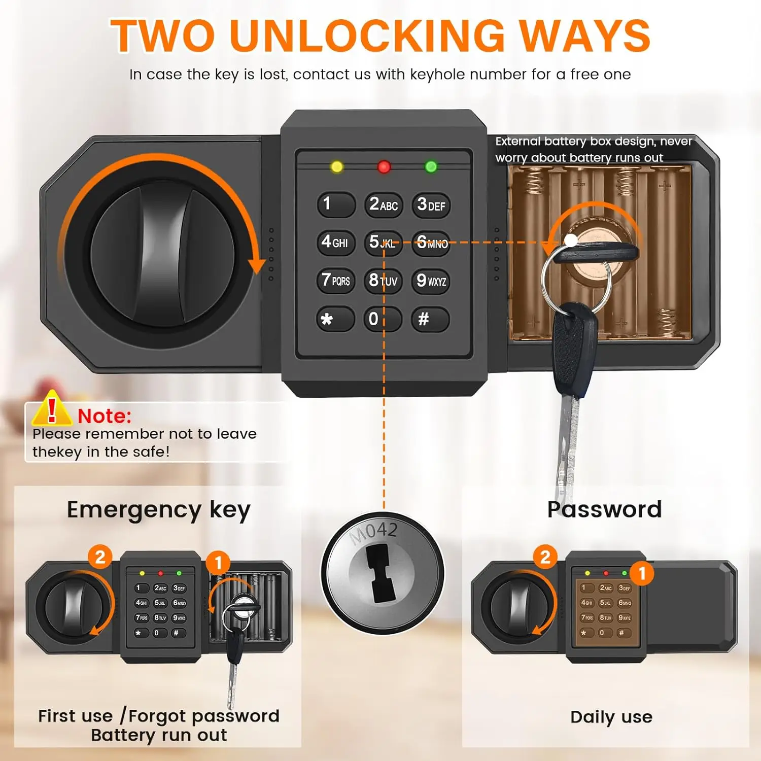 5.2 Cuft Large Fireproof Safe for Home Use, Digital Home Safes Water and Fireproof with Spare Keys and Alarm System, Anti-Theft