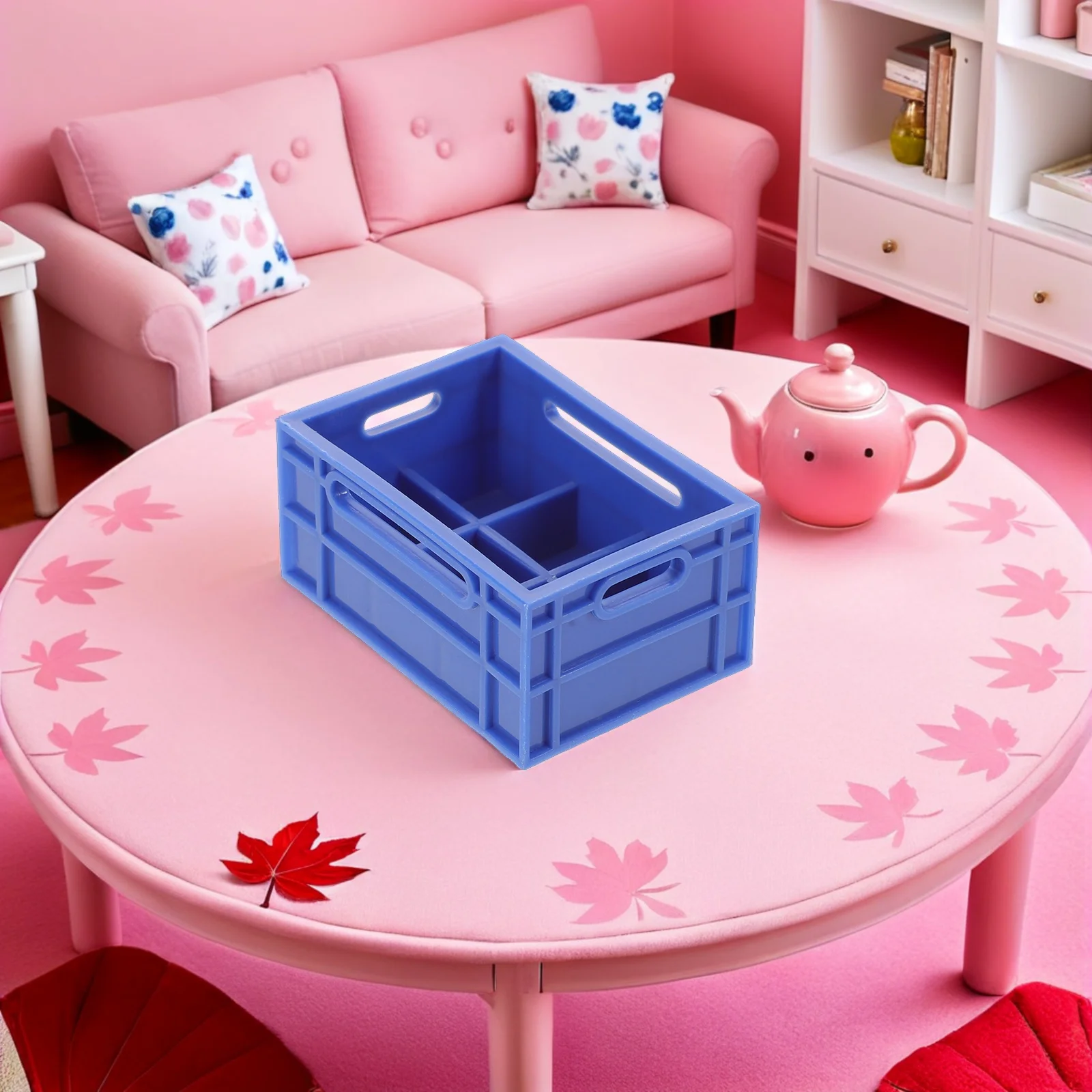 30 قطعة صناديق بلاستيكية صغيرة 3x3x2 سنتيمتر سلات تخزين مصغرة لدمية أثاث المطبخ الديكور صناديق صغيرة ديكور