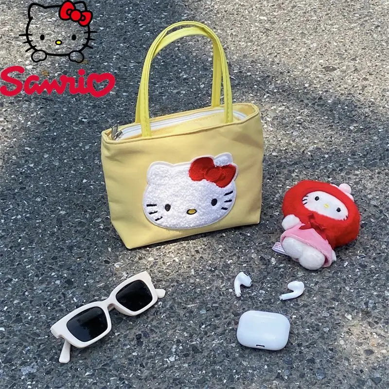 

Hello Kitty New Women's Handbag Fashion High Quality Women's Mini Storage Bag Cartoon Leisure Girl Mobile Phone Storage Bag