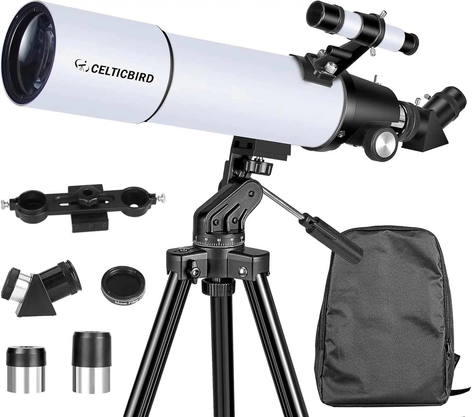 for Adults High Powered, 80mm Aperture 600mm Telescopes for Adults Astronomy, Travel for Beginners with AZ