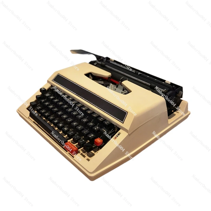 Applicable To Typewriter White English Machinery 1980S Normal Use Retro Literary Gifts Medieval Old Things