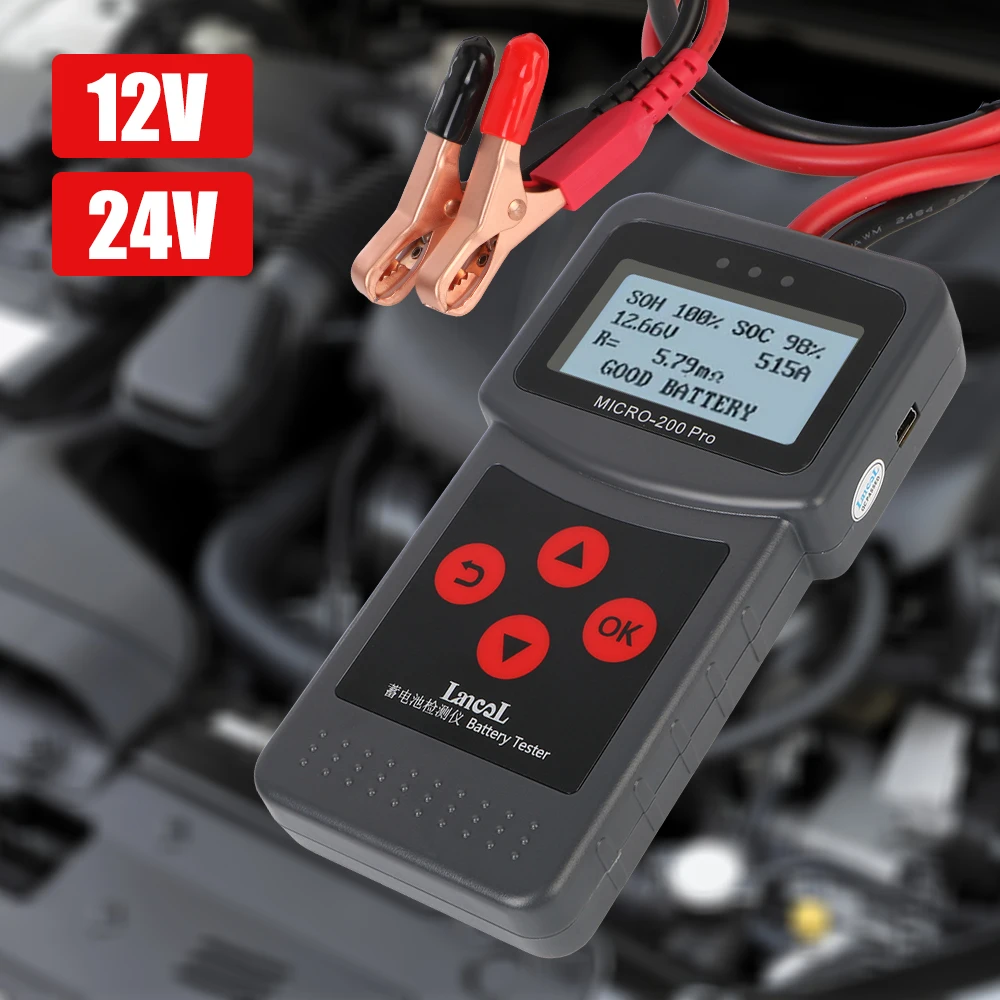 

Car Accessories Battery Capacity Tester For Garage Workshop Auto Tools Mechanical 12v Micro200Pro Car Battery Tester