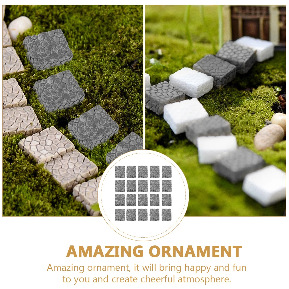 

20 pcs Resin Handicraft Ornaments Miniature Garden Decorations Micro Step Models Resin Stairs Decors Simulation Steps Adornment