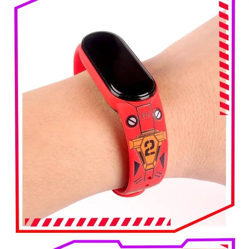 Evangelion EVA Smart Band bracciale per Mi Band 7 4 cinturini di ricambio in Silicone orologio cinturino da polso Miband 5 6 Fitness Tracker