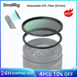 SmallRig Attachable CPL Filter, 67mm Magnetic Circular Polarizers Filter + 67mm Threaded Filter Ring for iPhone 15 Pro -4582